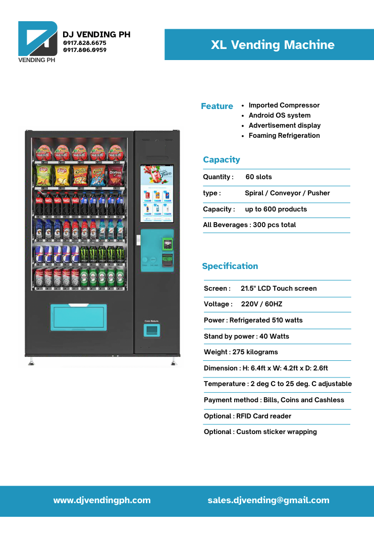 XL Vending Machine Rental