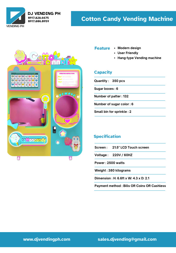 Cotton Candy Vending Machine