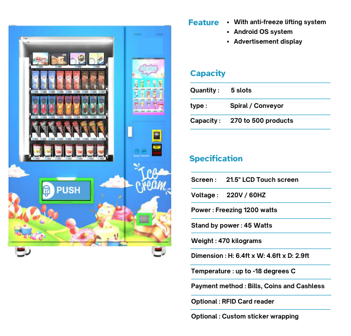 Freezer Vending Machine