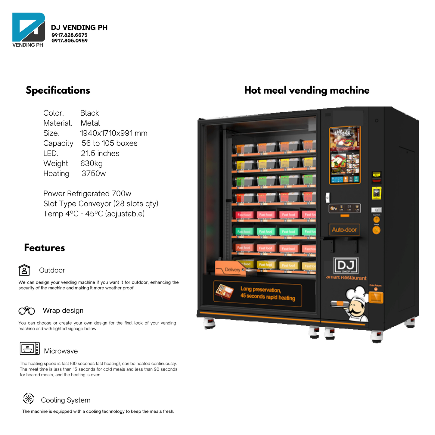 Hot meal Vending Machine