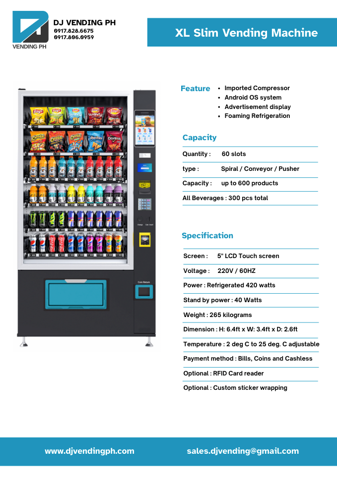 XL Slim Vending Machine