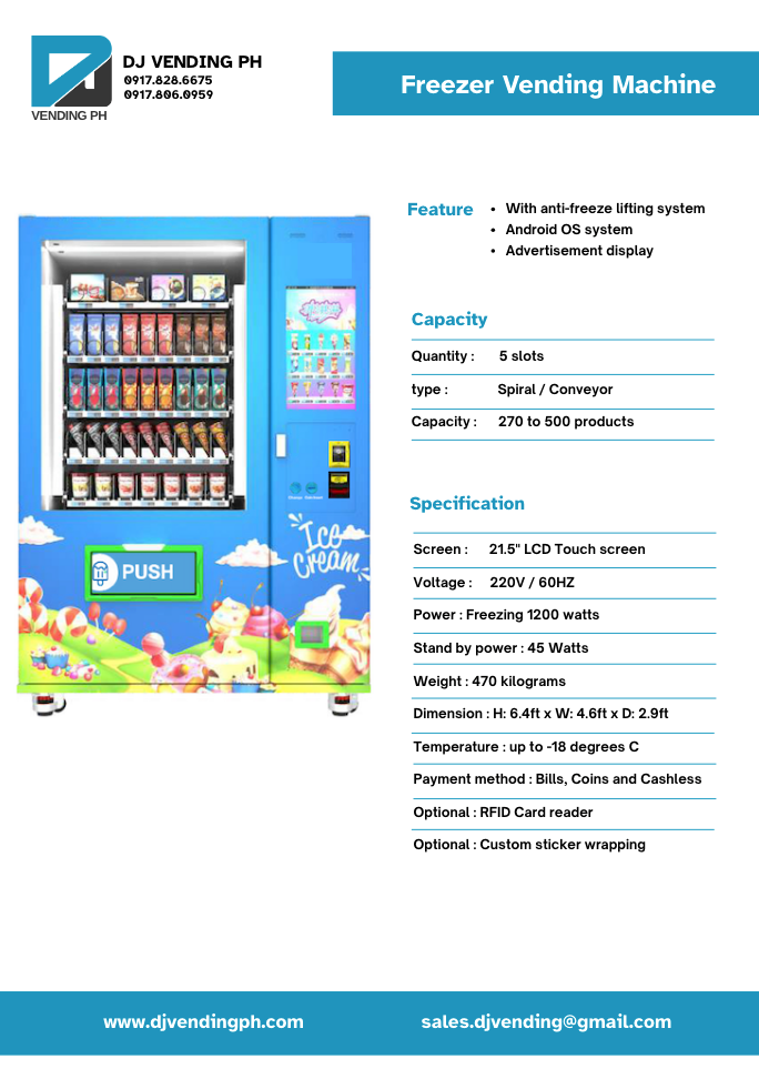 Freezer Vending Machine
